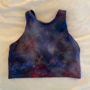 Athleta Conscious Crop in Purple Tie Dye